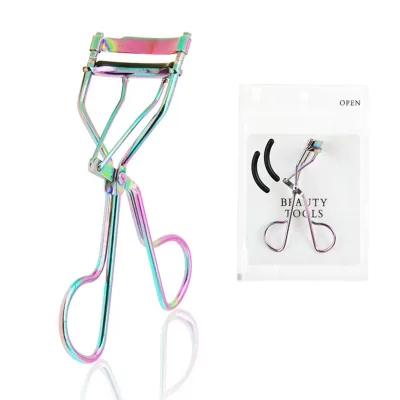 Wholesale Eco-Friendly Disposable Eye Beauty Tools with Silicone Handle Private Label Stainless Steel Eyelash Curler