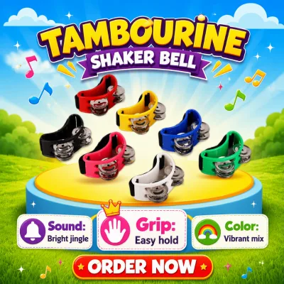 Factory Wholesale Multi Color Foot Tambourine Foot Jingle Bell For Guitar African Drum Accompaniment Live Performance