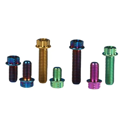 Factory Wholesale M10 GR5 Titanium Alloy Bolts Colorful CNC Machining Flange Screws & Bolts