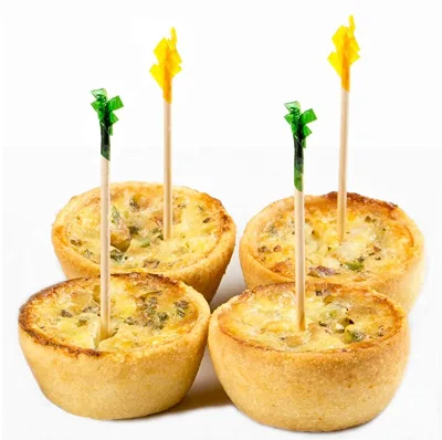 Colored Frill Fancy Wooden Toothpicks for Appetizers Sandwich Drinks Fruit