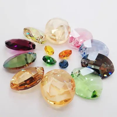 Austria Crystal Austria Imported 6028 XILION Oval Pendant for DIY Crystal Element Jewelry Accessories