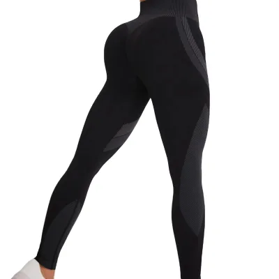 Custom Latest High Quality Custom V-back Waist Lift Hip High Waist Yoga Pants Leggings for Women Women Yoga Leggings