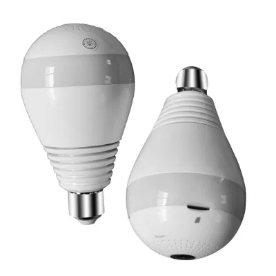 V9 Factory Sell Wireless Remote Control Small Warehouse Motion Detection Security Light Bulb CCTV Mini WiFi Camera Night Vision