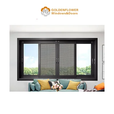 Customized Double Glass Impact Aluminium Sliding Window Modern Design Soundproofing Folding Open Style Building Made PVC Metal