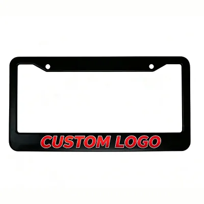 Customizable High-quality USA Standard Chrome License Plate Frame Raised Letter Plastic License Plate Frame