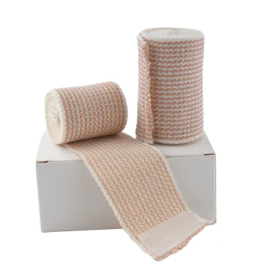 Anthrive OEM Size Sport Compression Hypoallergenic Honeycomb Stripe Elastic Cotton Bandage Roll for Wound Dressing