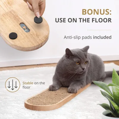 Wall Mounted Cat Scratching Pad Sisal Cat Scratcher Board for Cat Kittens