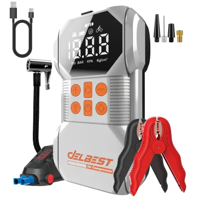 Durable 1000-Cycle Jump Starter 18000mAh Battery 5V/3A Type-C Input