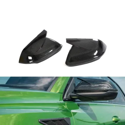 DRY CARBON FIBER Side Mirror Covers Wings for Audi RSQ8 RS Q8 2020 2021 Add-On Rearview