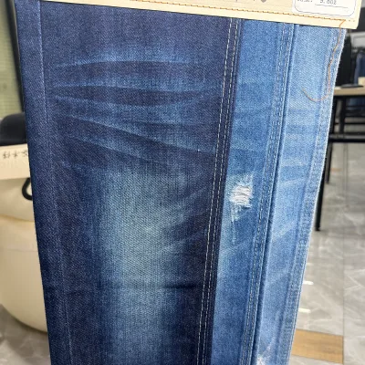 Vortex Spinning Slub Denim Fabric Deep Blue Lyocell Cotton Blend Soft Hand Raw Material for International Supplier