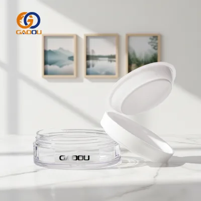 Customized Electroplate and Black Lid Hot Selling Plastic or Glass Material Precision Powder Compact