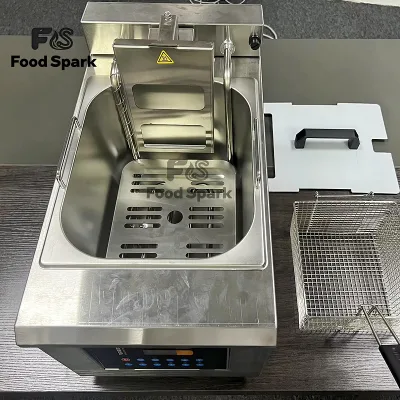 Intelligent Electric Frying Furnace Fully Automatic Lifting Frying Furnace Desktop Double Cylinder Frying Equipment