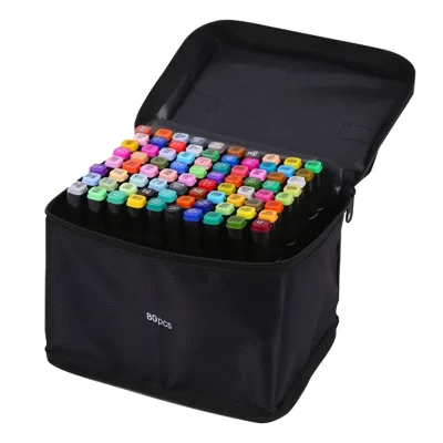 48 Color for Color Children's Art Marker Pen Set with Double Head Watercolor & Oily Pens Plastic Material Wholesale