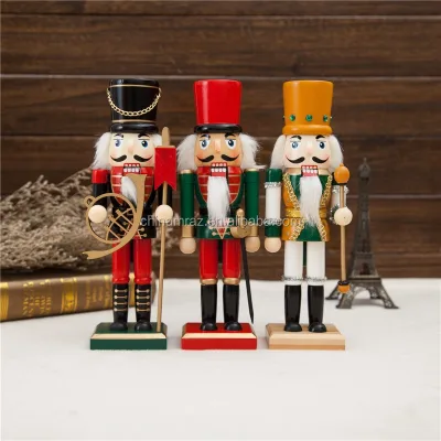 M58199 25CM Best America Gifts Wholesale Christmas Decoration Ornament Wooden Nutcracker