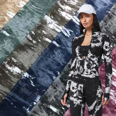 Free Sample Elasticity Stretch Plain Camouflage Print Fabric Tie Dye Cotton Fabric Printed Tie Dye Jersey Fabric for Sportswear