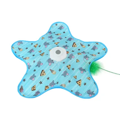 Smart Eco-Friendly Plastic Cartoon Automatic Cat Hunting Toys Electric Teaser Stick Pet Hide and Seek Interactive Toy
