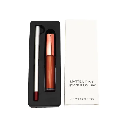 Wholesale Matte Liquid Lipstick Set With Lip Liner Makeup Gift Custom Waterproof Lip Gloss Lip Kit Sets
