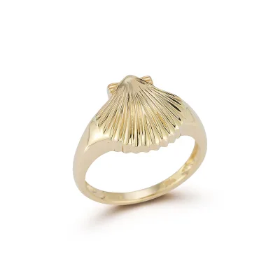 Fashion 925 Silver Vintage Shell Pearl Rings venus Signet Ring