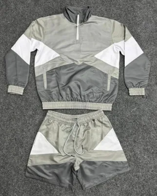 Oversize Men's Custom Quick Dry Polyester Tracksuit Breathable Streetwear Gym Jogging Sportswear Shorts for Fitness Training