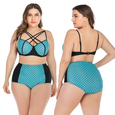2022 Low MOQ Fashion Show Plus Size Sexy Swim Wear Bikini Swimwear Sets for Women Plus Size