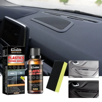 Rayhong 50ml Plastics Repair Agent Color Restoring Gloss Enhancing UV Rays Rain Dirt Preventing Liquid