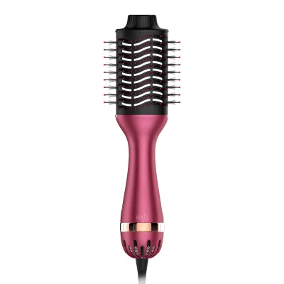 Portable Electric Hair Dryer Brush Ceramic LED Temperature Display PTC Heater 1000W 3 Heat Settings Hot Air Comb Straightener