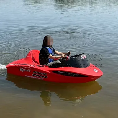Custom PE Kart Boat Kids and Adults Water Entertainment Boat with Steering System for Sale
