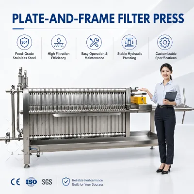 Stainless Steel Duplex Barrel Filter Processing Food Liquid Wine Juice Duplex-Barrel Filter for Milk