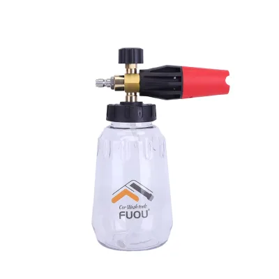 New Arrival Car Cleaning Plastic and Brass Material Adjustable Foam Lance Transparent Car Wash Equipment Foam Snow Gun