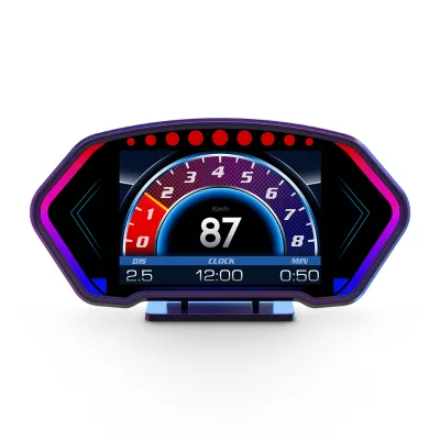 P3 New   HUD Head-up Display OBD2  + GPS Slope Gauge, Speedometer, Colorful LCD Display Model Car Universal