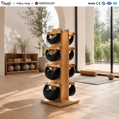 Luxury Wooden Gym Equipment for 80sqm Private Villa Fitness Room With Walnut Wood and Stainless Steel Machines in Dubai UAE