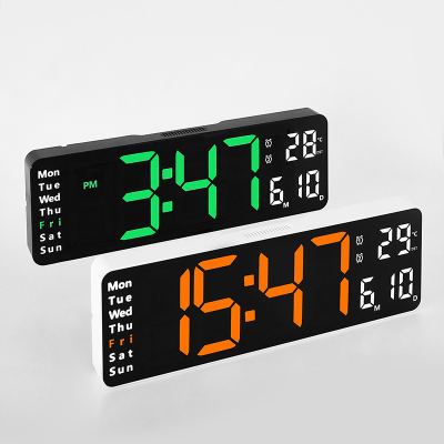 Fullwill Multi-fonction Desk Clock Countup Countdown Timer Alarm Clocks with Temperature Digital Wall Clock