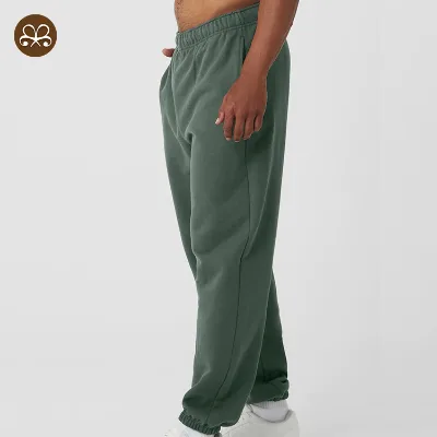 Custom Logo High Quality Street Wear Elastic Waist Trouser Straight Leg Sweatpants Loose Men's Joggers