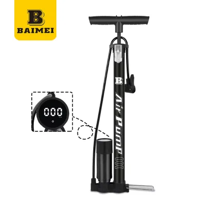 BAIMEI Factory Direct Sale Professional Foot Pump with Barometer Steel Material Durable Design 130-160 PSI Pressure