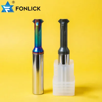 Tungsten Steel Double-Sided Chamfering Milling Cutter 60/90 Degree T Solid Carbide Internal/External Reversed Hole Chamfering