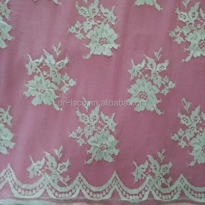 Scalloped Border Nylon Wholesale Lace Fabric for Making Dresses