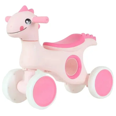 Unisex Kids Pedal and Four-Wheel Balance Twisting Car Toys for 2-6 Years With Music Light