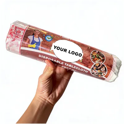 OEM Custom PE Disposable Dining Roll Table Cover Sheet Colored Plastic Sheet for Home, Hotel, Outdoor, Party, Wedding, Banquet
