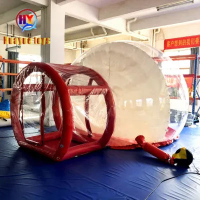 Premium 5.5*4*1.5M Transparent Inflatable Bubble Tent House Camping Inflatable Bubble Outdoor Tent with Tunnel