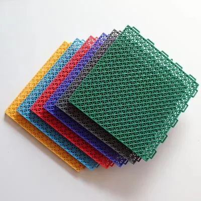Portable Interlocking Fitness Floor Mats Easy Install Suspended Court Flooring PP Material Artificial Grass for Sports Use