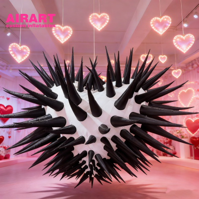 Inflatable Spikes with Love Hearts Valentine's Day Display Ornament