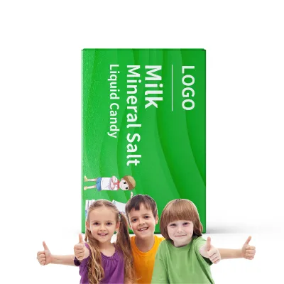 Best Selling Customization Support Strong Bones Milk Mineral Salt Liquid Gummy Promote Calcium Absorption for Children