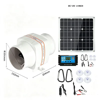 Straight DC Battery-Powered Exhaust Fan for RVs and Yachts Air Exhauster