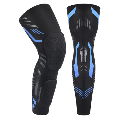 Long Leg Honeycomb Knee Compression Sleeve Knee Protector Sports Safety Cycling Basketball Polyester Fiber Brace Support