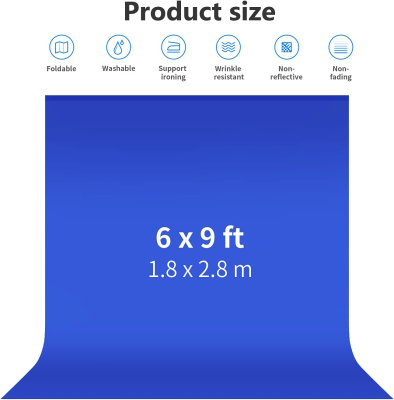NEEWER 6x9 Feet/1.8x2.8m Photo Studio 100% Pure Polyester Collapsible Backdrop Background for Photography, Video and Television