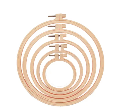 Hot Selling  Plastic  Cross Stitch Kits Bamboo Embroidery Hoops