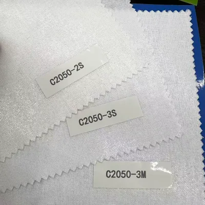 Cotton Shirt Collar Interlining Fabric Model 2050 Fusible Resin Stiffened Interfacing for Men Dress Shirt Collar