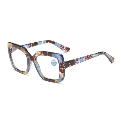 New Square Frame Ultra Light Anti Blue Light Reading Glasses With Middle-Aged and Elderly Reading Glasses