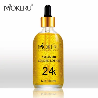 Mokeru Moisturizing Argan Oil 24 Golden Lotion Anti Aging Moroccan Oil Skin Care Hyaluronic Acid Serum Argan Oil