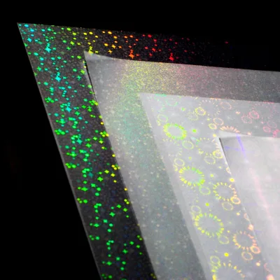 Hologram Offset Printed PVC Sheet Material for Marking VIP/ID Cards (Rainbow Color Customizable Sizes & Thickness)